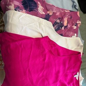 Floral and Solid Blouses Set